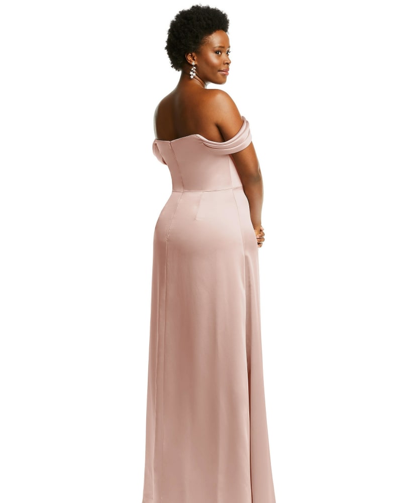 Blush off the shoulder maxi dress clearance